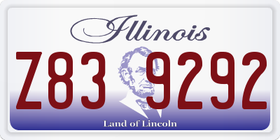 IL license plate Z839292
