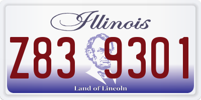 IL license plate Z839301