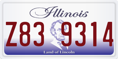 IL license plate Z839314