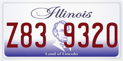 IL license plate Z839320
