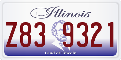 IL license plate Z839321