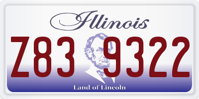 IL license plate Z839322