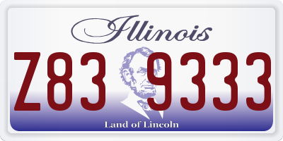 IL license plate Z839333