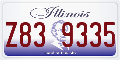 IL license plate Z839335