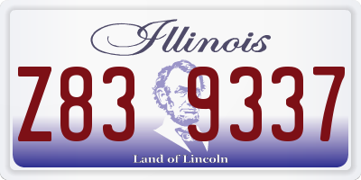 IL license plate Z839337