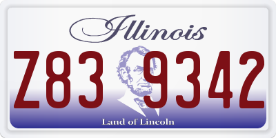 IL license plate Z839342