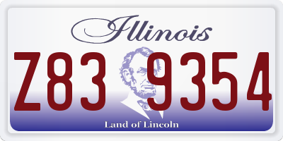 IL license plate Z839354