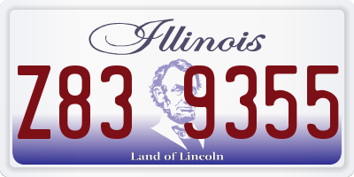 IL license plate Z839355