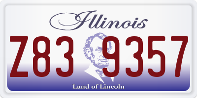 IL license plate Z839357