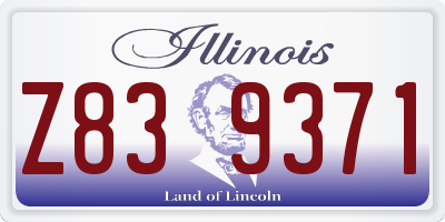 IL license plate Z839371