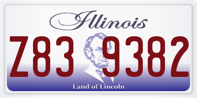 IL license plate Z839382