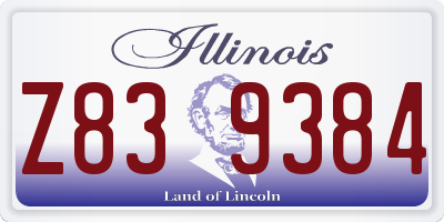 IL license plate Z839384