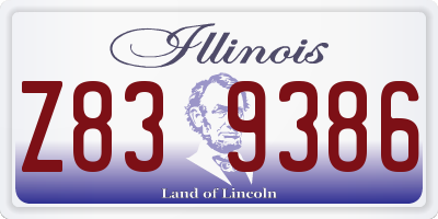 IL license plate Z839386