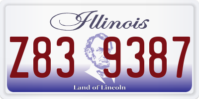 IL license plate Z839387