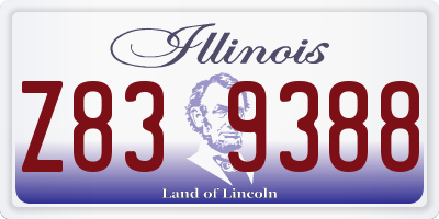 IL license plate Z839388