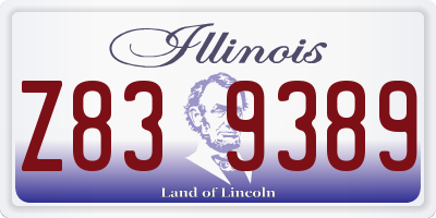 IL license plate Z839389