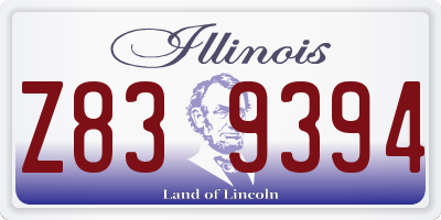 IL license plate Z839394