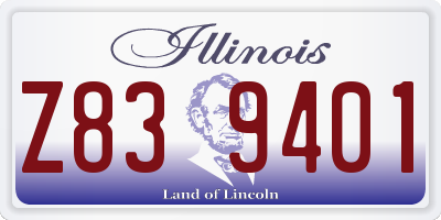 IL license plate Z839401