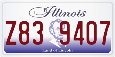 IL license plate Z839407