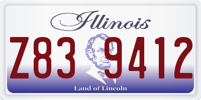 IL license plate Z839412