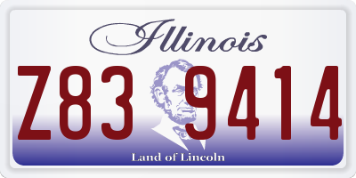 IL license plate Z839414