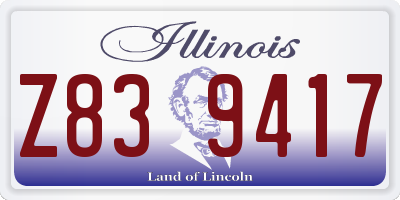 IL license plate Z839417
