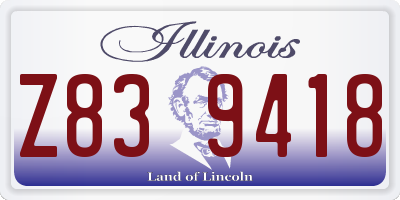IL license plate Z839418