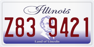 IL license plate Z839421