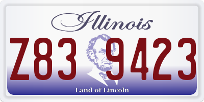 IL license plate Z839423