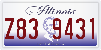 IL license plate Z839431