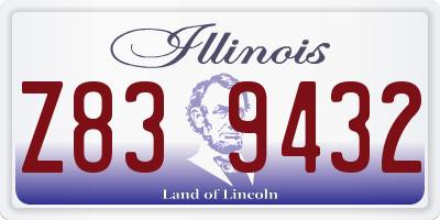 IL license plate Z839432