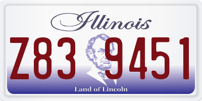IL license plate Z839451