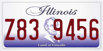 IL license plate Z839456