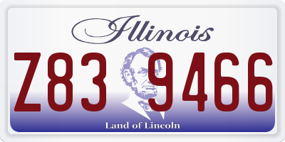 IL license plate Z839466