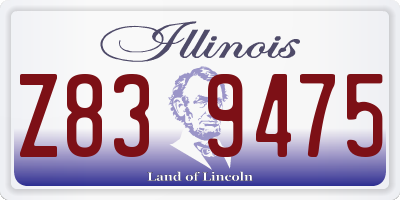 IL license plate Z839475