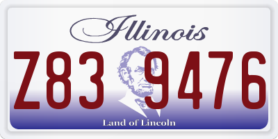 IL license plate Z839476