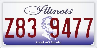 IL license plate Z839477