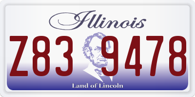 IL license plate Z839478