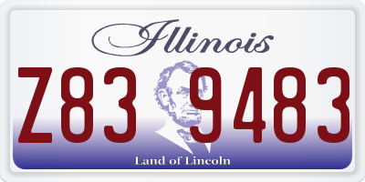 IL license plate Z839483