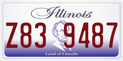 IL license plate Z839487