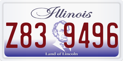 IL license plate Z839496