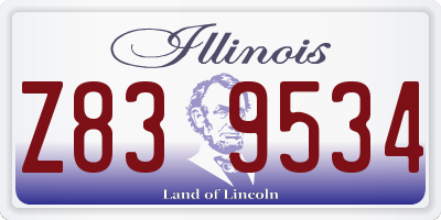 IL license plate Z839534