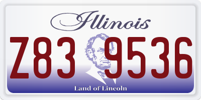IL license plate Z839536