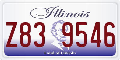 IL license plate Z839546