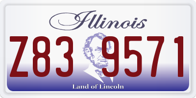 IL license plate Z839571