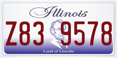 IL license plate Z839578