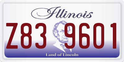 IL license plate Z839601