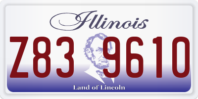 IL license plate Z839610