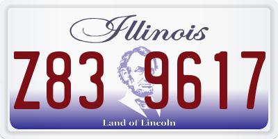 IL license plate Z839617