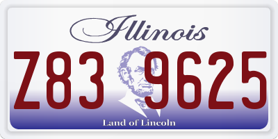 IL license plate Z839625
